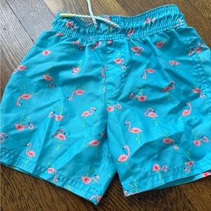 Cat & Jack Teal Flamingo Patterned Shorts